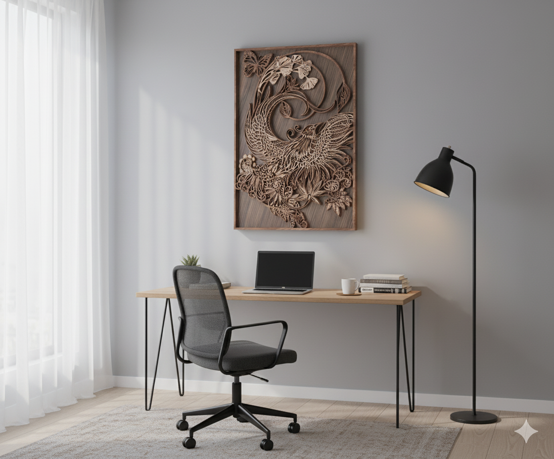 Phoenix Multilayered Wall Art (custom)