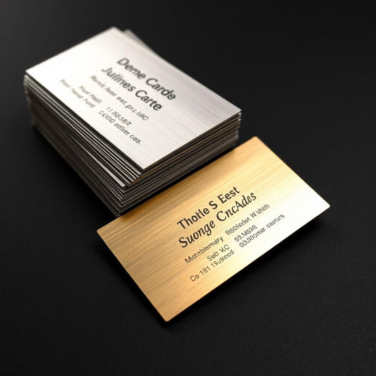 Custom engraved metal business cards