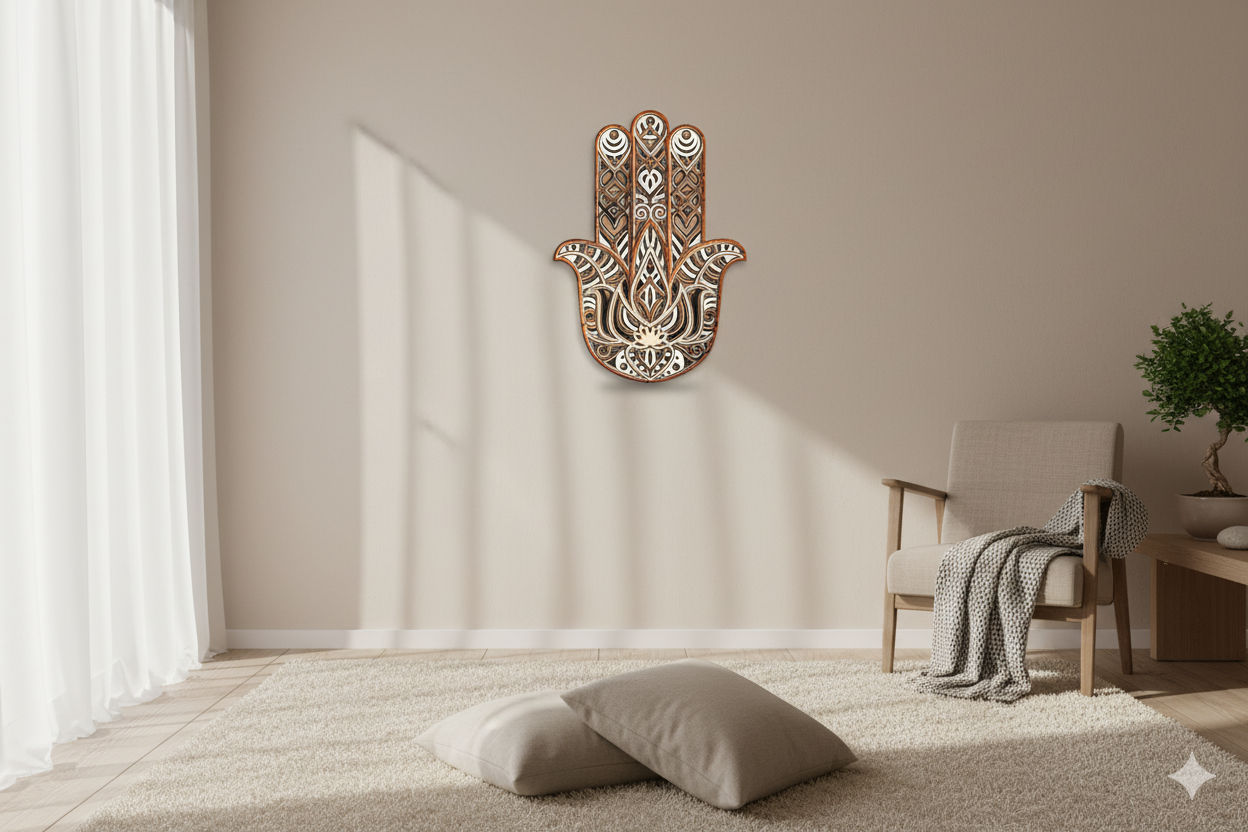 Hamsa Hand Multilayered Wall Art (custom)