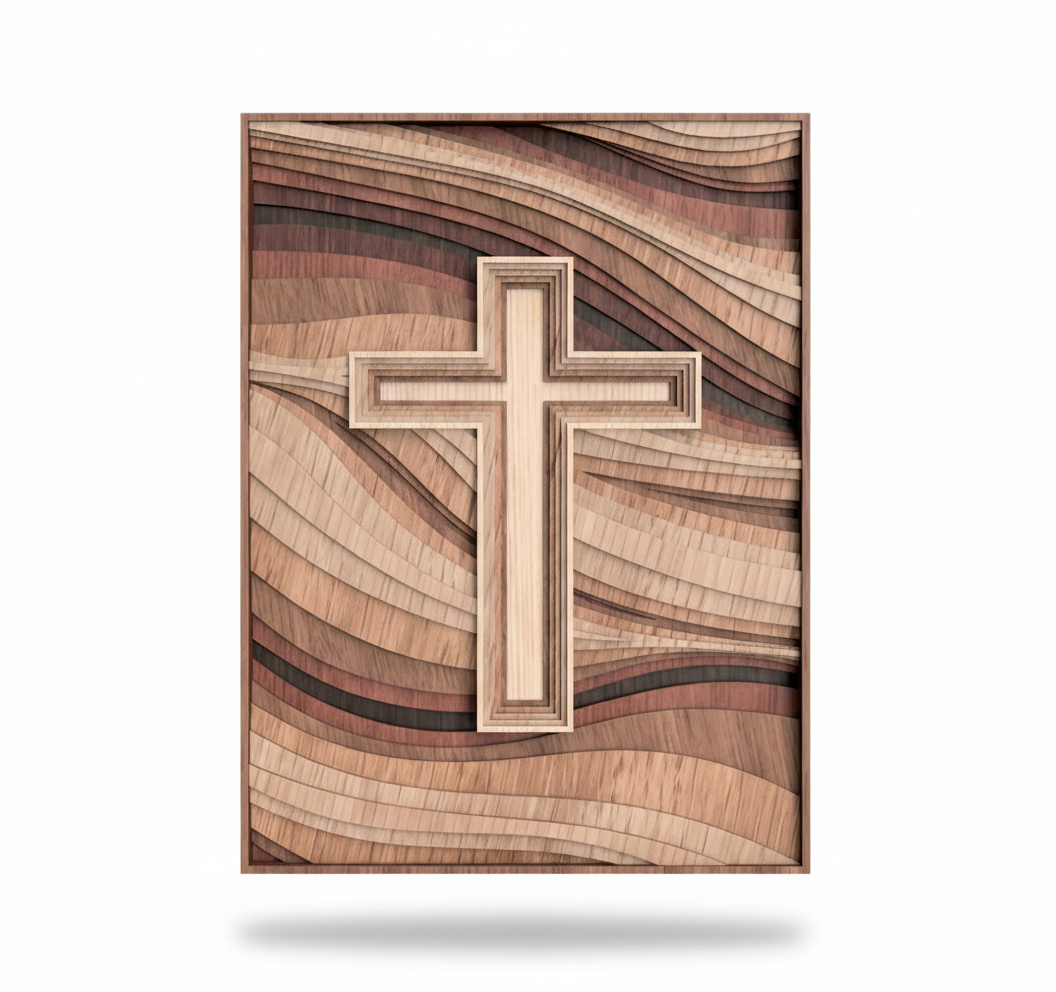 Cross Multilayered Wall Art (custom)