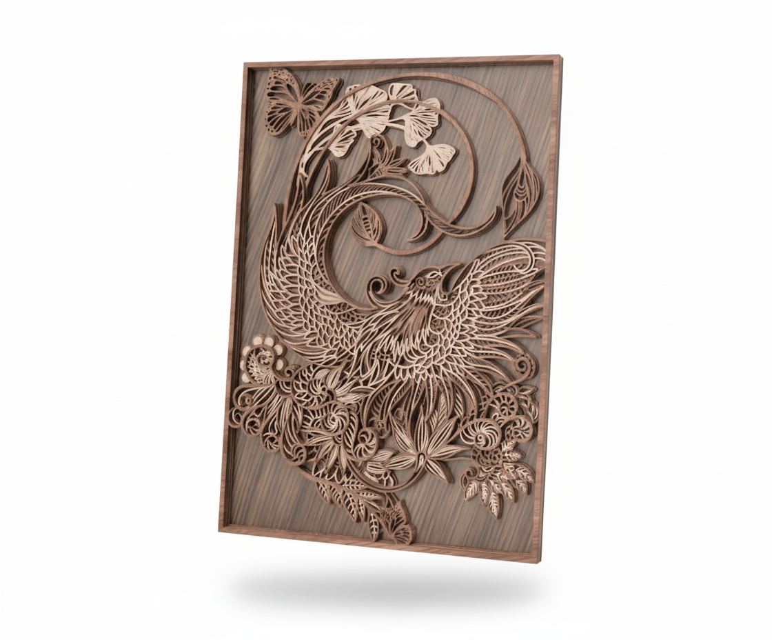 Phoenix Multilayered Wall Art (custom)