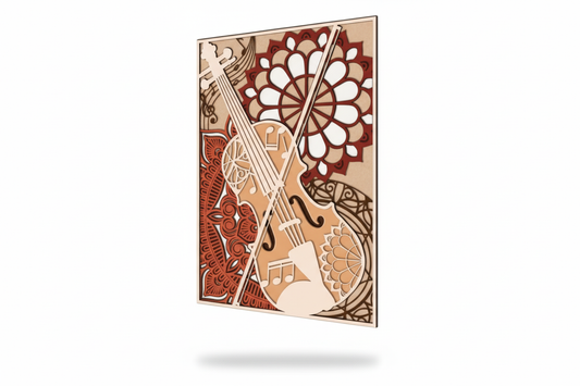 Violin Multilayered Wall Art (custom)