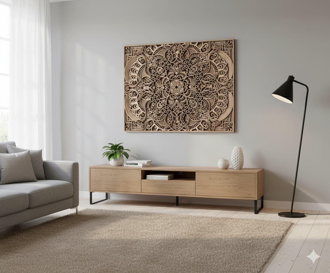 Multilayered mandala wall art